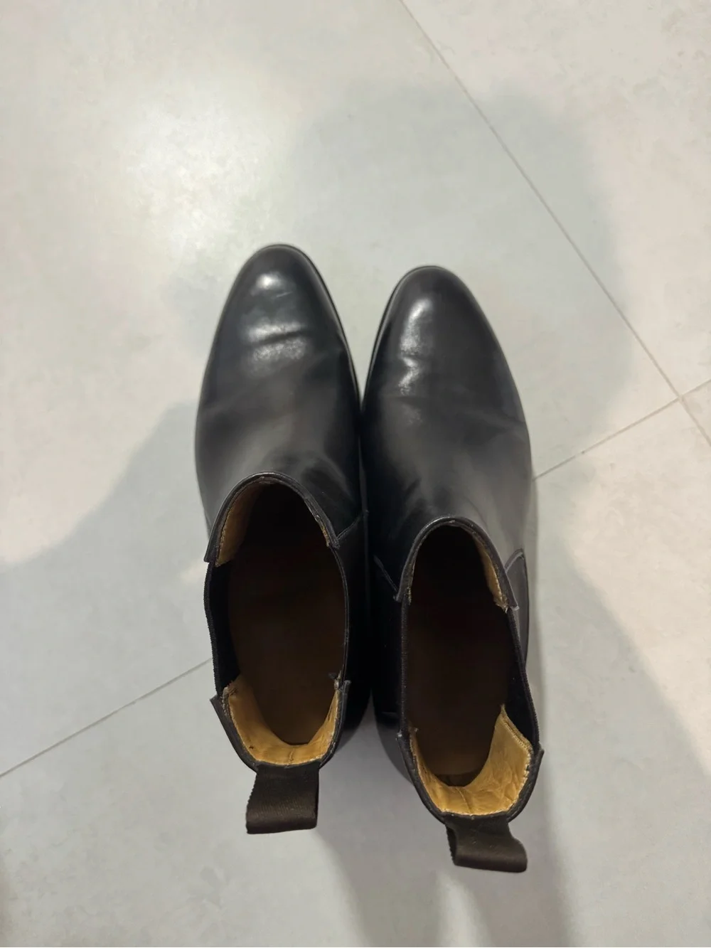 Carlos Santos Men's Black Chelsea Boots - Sleek Leather Ankle Boots
